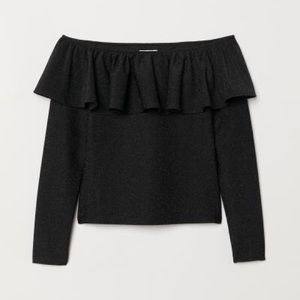 NWT Off-Shoulder Glitter Top